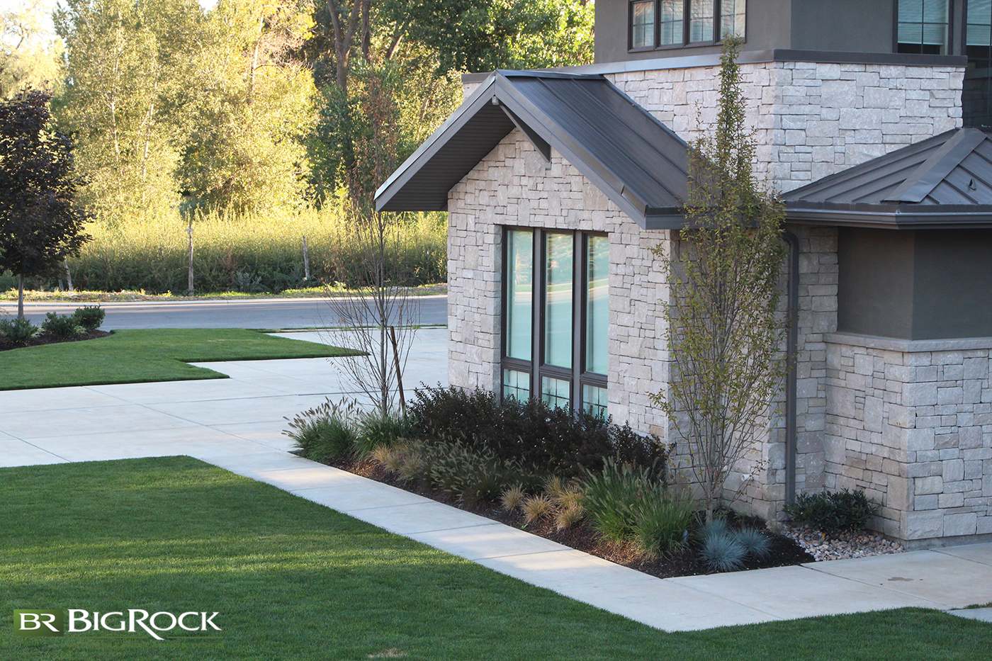 Sharp lines and clean sharp corners will add a contemporary design to your residential landscaping.