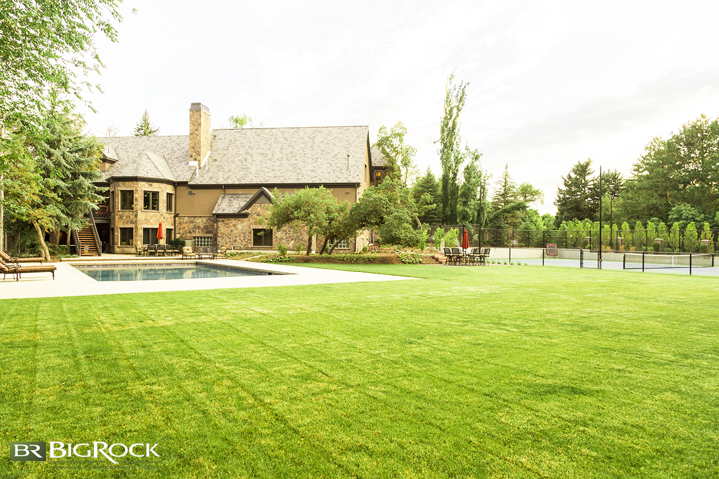 Large grass yards expand your play area and are a child's dream playground. Big Rock Landscaping can install, maintain and design your childhood dream landscape.