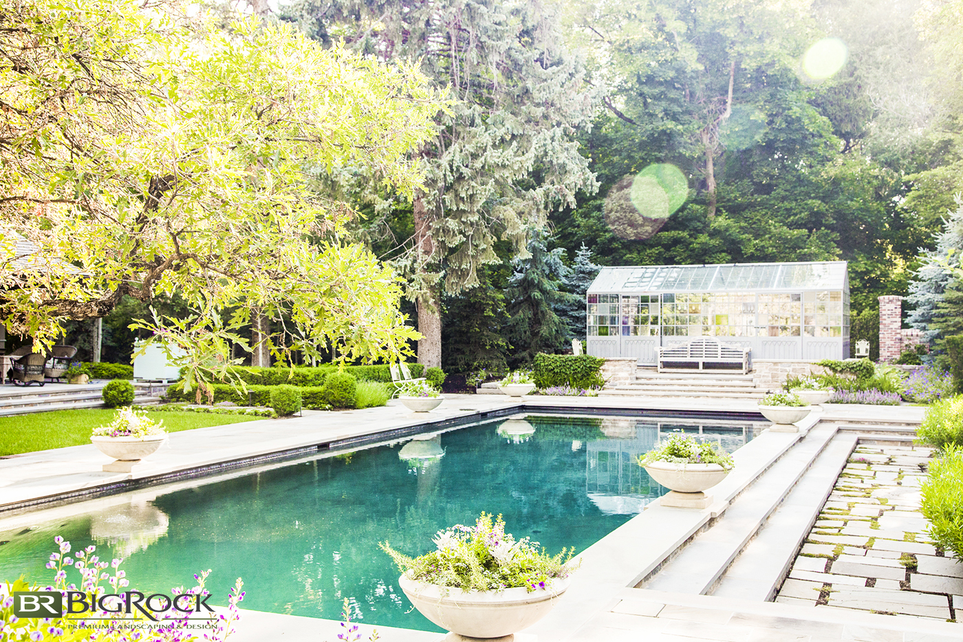 luxury pool and garden designs in utah