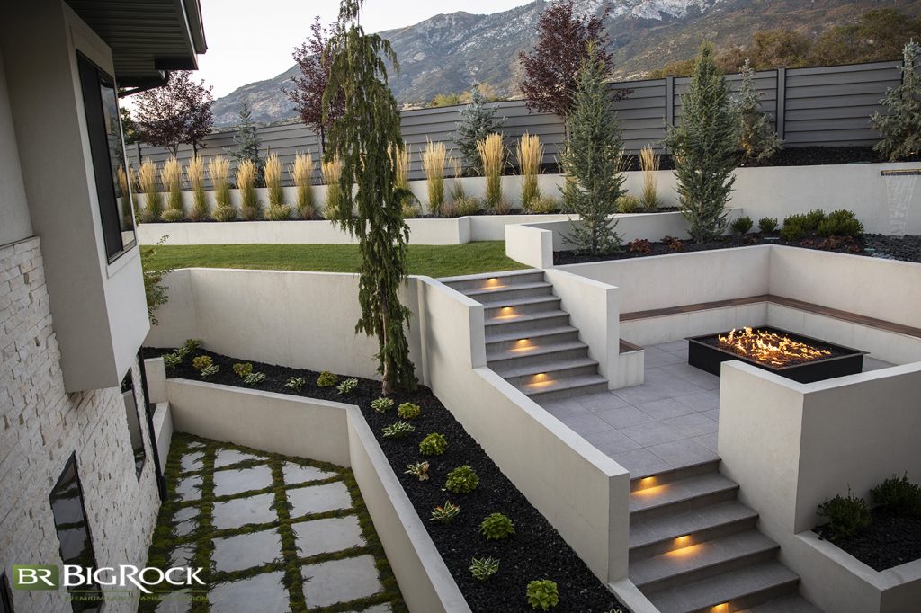 If you have an uneven home landscape or sloping backyard, luxury stone landscaping with stairs may be the best landscaping design option for your home.