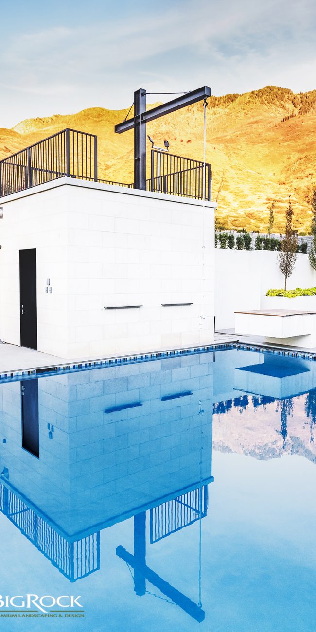 Don’t create a boring swimming pool. Let Big Rock Landscaping help design and install a modern pool design that will leave your friends and family feeling like they left a luxury spa.