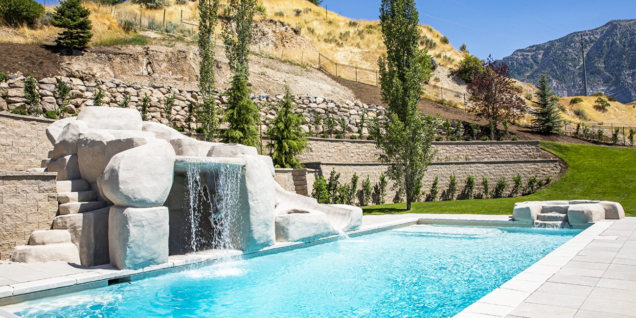 waterfall pool design for backyard