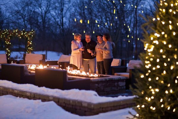 Stay warm and cozy all year round with an outdoor fireplace designed by Big Rock Landscaping- you and your family deserve the magical memories made around your outdoor fireplace!