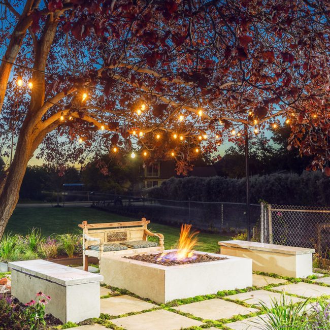 luxury fire pit landscaping design