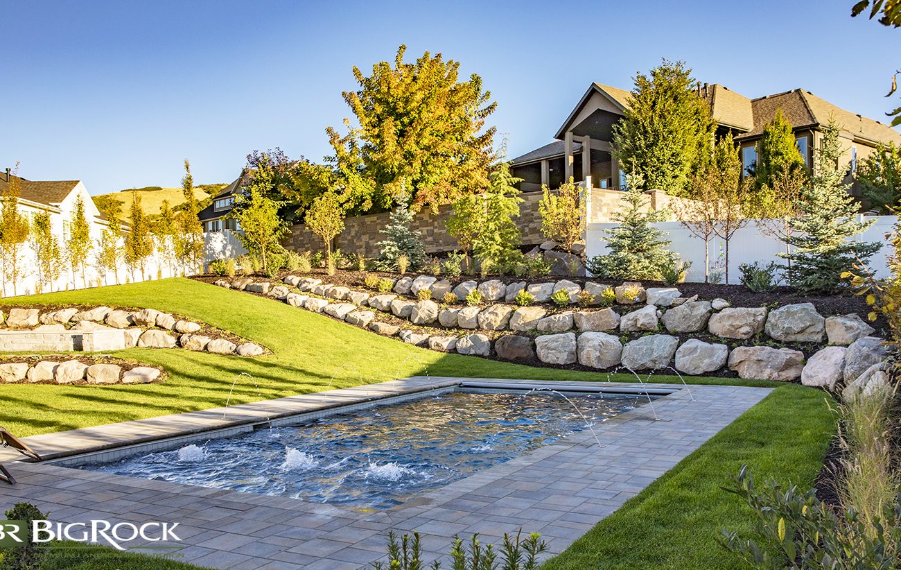 rock wall landscaping designs