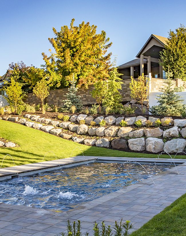 rock wall landscaping designs