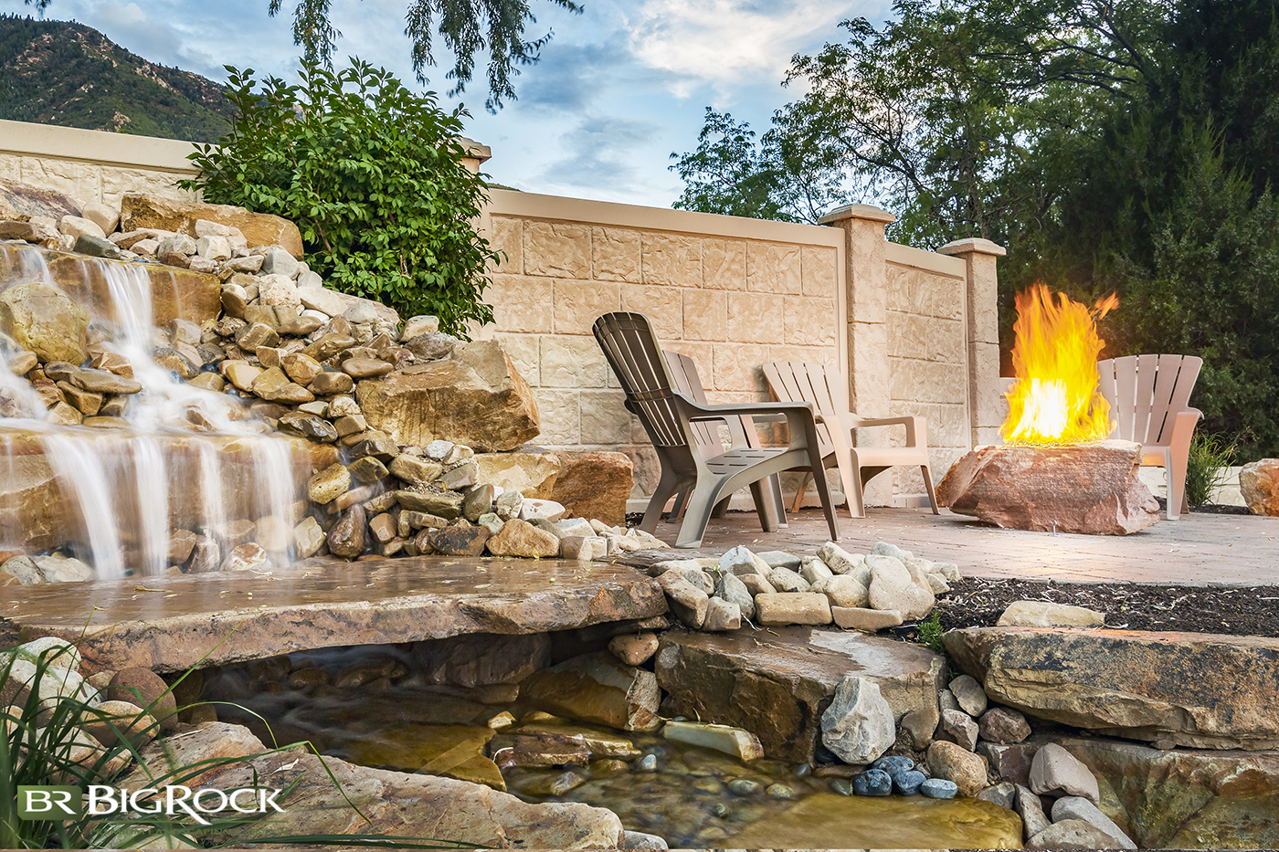 The sounds of nature are healing, and your landscape can bring those healing elements to your backyard with a flowing creek and waterfall.