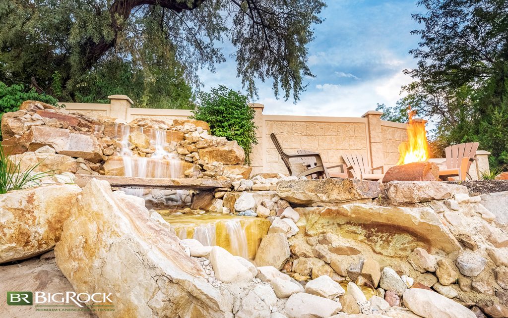 Use large or medium-sized boulders in your water feature to create a park-life feel.