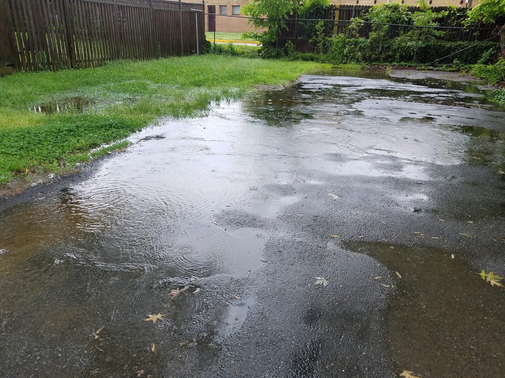 For example, if your sport court is right up against your house and you don’t have a drain, planter bed, French Drain, or other water runoff solution, preemptively consider how you are going to handle any standing water that could accumulate on the sport court.