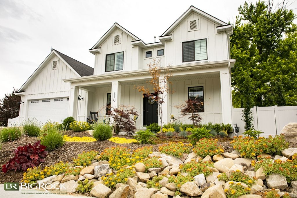 The major standout in this stunning xeriscaped yard is the extraordinary use of color. Choosing native, drought-tolerant plants absolutely does not mean boring!